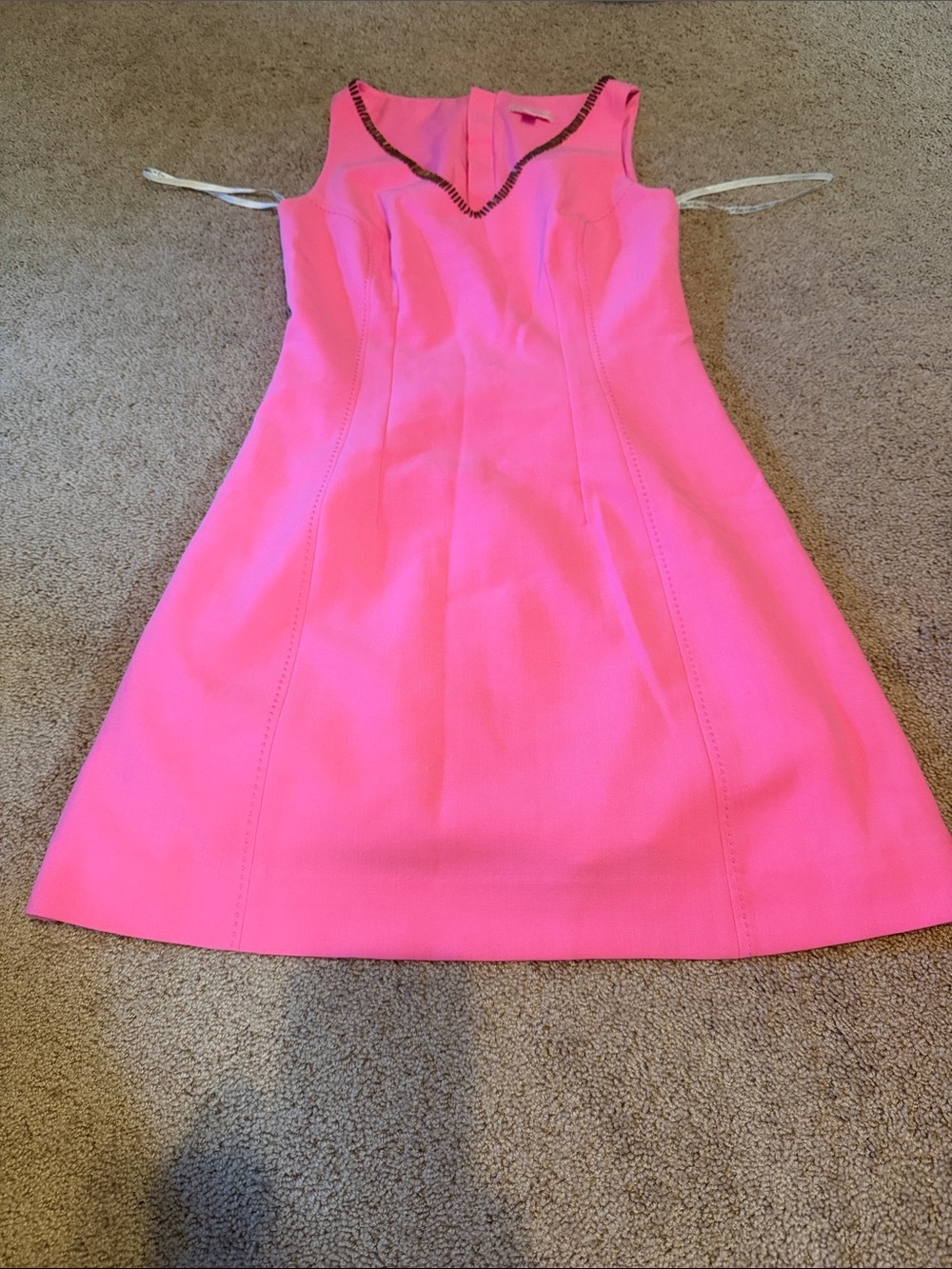 Lilly Pulitzer Hot Pink Dress with Metal Zip Detail